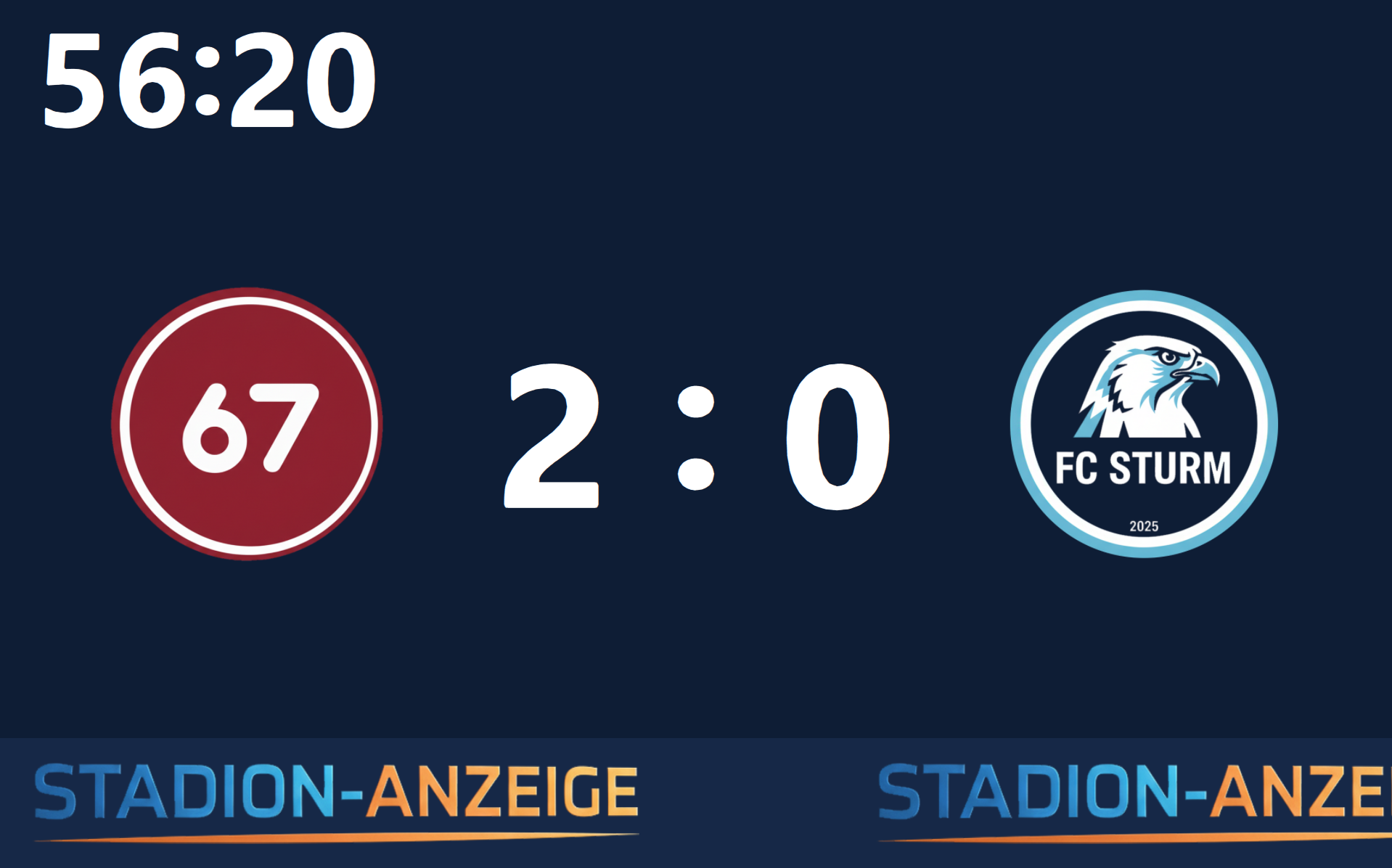 Spielstand mit Laufband